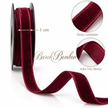 Kadife Kurdele Bordo 20 mt.
