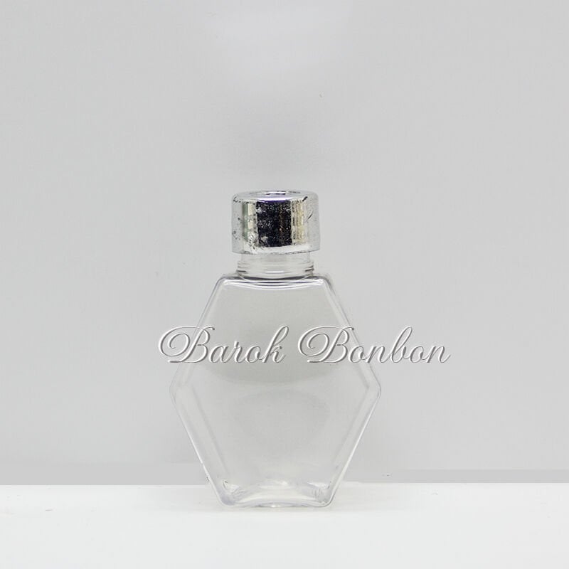 GÜMÜŞ PLASTİK YILDIZ KOLONYA ŞİŞESİ 50 cc