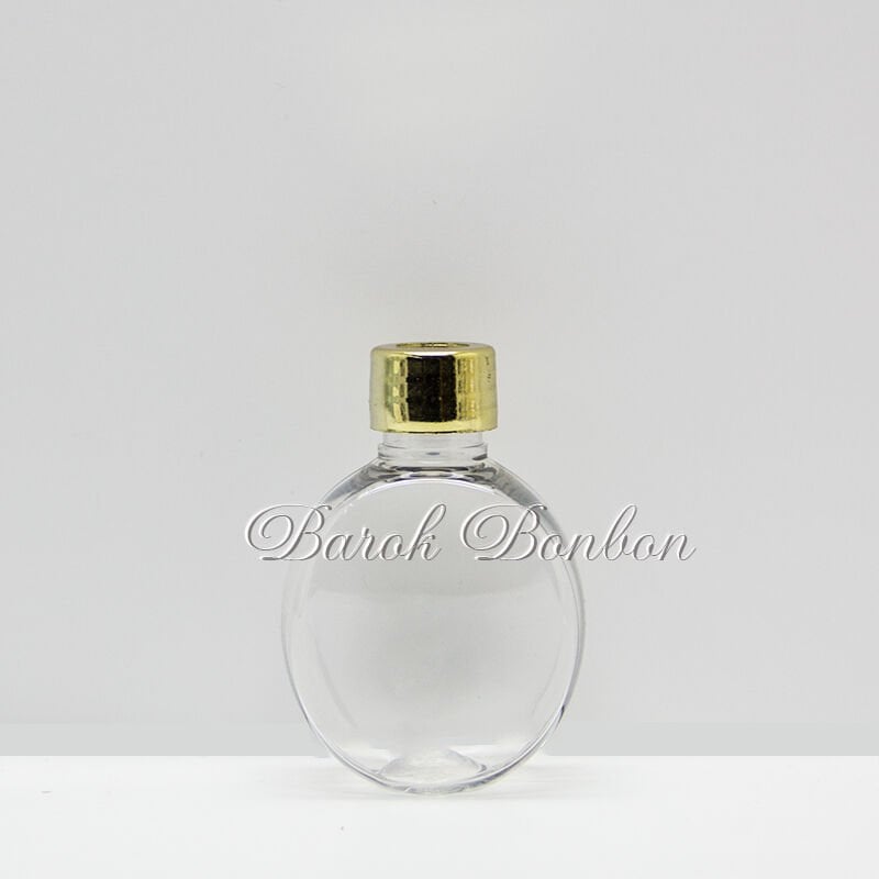 PLASTİK ALTIN KAPAKLI  KOLONYA ŞİŞESİ 50 cc