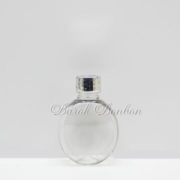 PLASTİK GÜMÜŞ KAPAKLI  KOLONYA ŞİŞESİ 50 cc