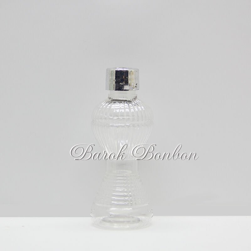 PLASTİK GÜMÜŞ KAPAK KOLONYA ŞİŞESİ 50 cc