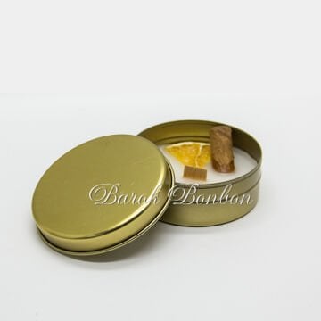 METAL MUMLU KUTU PORTAKAL TARÇINLI 10 ADET