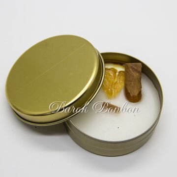 METAL MUMLU KUTU PORTAKAL TARÇINLI 10 ADET