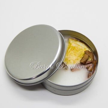 METAL MUMLU KUTU PORTAKAL TARÇINLI 10 ADET