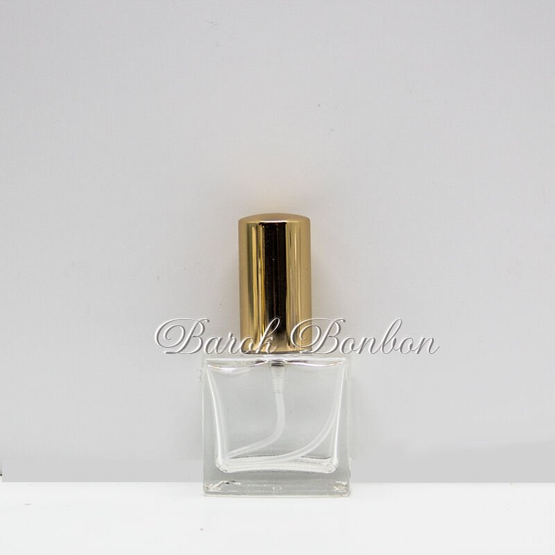 ALTIN SPREYLİ KARE CAM KOLONYA ŞİŞE 10 ML.