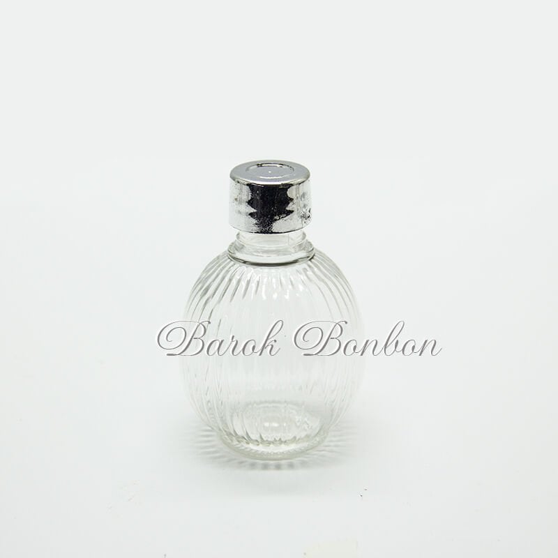 GÜMÜŞ AKRİLİK KAPAK PLASTİK  KOLONYA ŞİŞESİ 50 cc