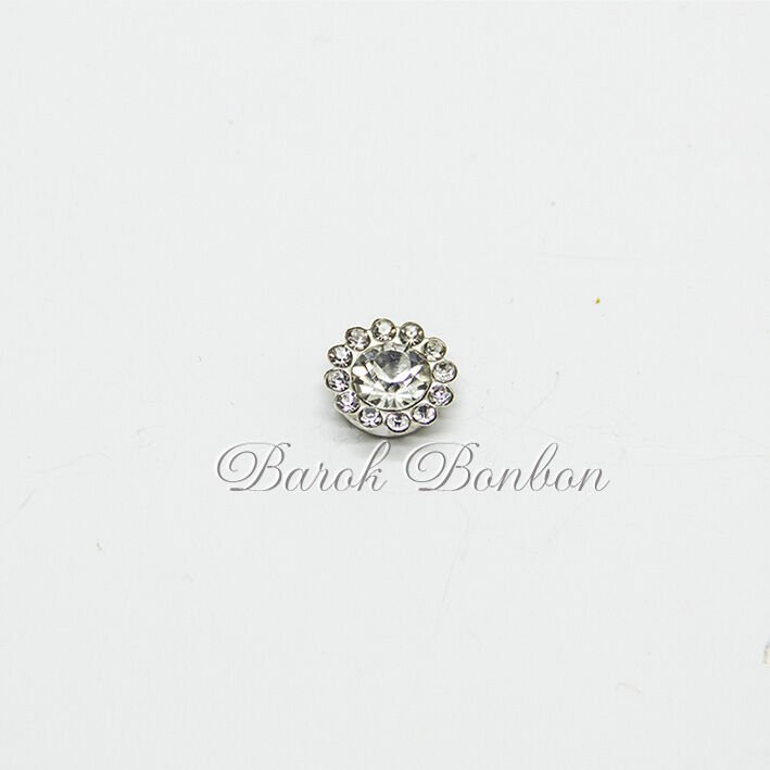 METAL TAŞ İNCİ GÜMÜŞ RENK 25 ADET