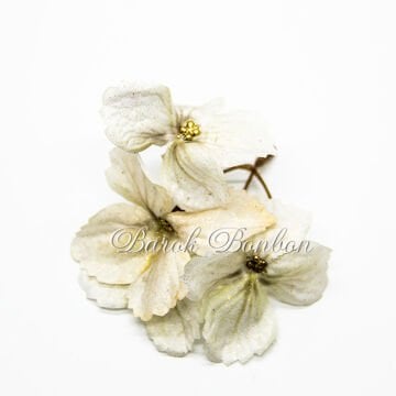 KUMAŞ KREM ÇİÇEK SİMLİ 25 ADET