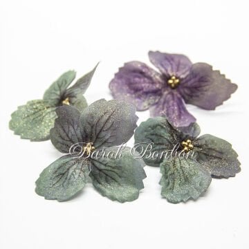 KUMAŞ LİLA ÇİÇEK SİMLİ 25 ADET