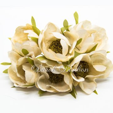 KUMAŞ KREM GELİNCİK ÇİÇEK  PK.60