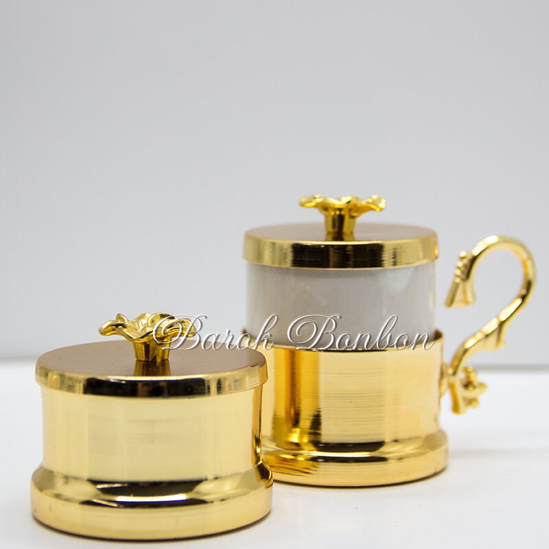 METAL LÜX FİNCAN SET ALTIN