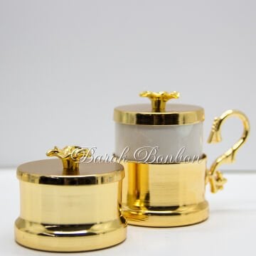 METAL LÜX FİNCAN SET ALTIN