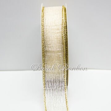 2,5 CM KREM ŞİFON 9,5 MT