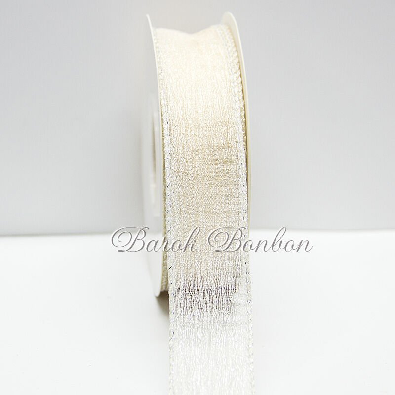 2,5 CM KREM ŞİFON 9,5 MT