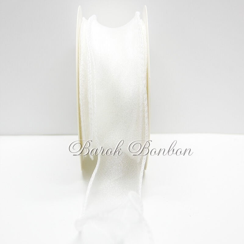 4 CM BEYAZ ŞİFON 9,5 MT