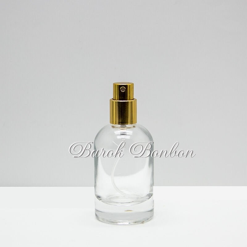 30 CC ALTIN FISFISLI CAM  KOLONYA ŞİŞESİ