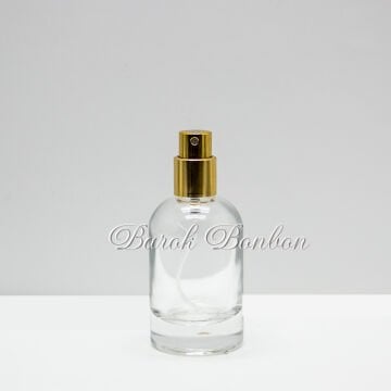 30 CC ALTIN FISFISLI CAM  KOLONYA ŞİŞESİ