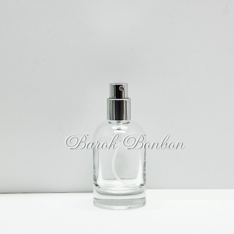 30 CC GÜMÜŞ FISFISLI CAM  KOLONYA ŞİŞESİ