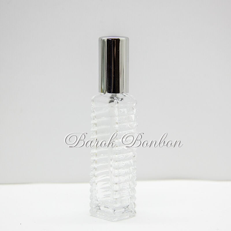GÜMÜŞ SPREYLİ CAM KOLONYA ŞİŞE 10 ML.