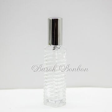 GÜMÜŞ SPREYLİ CAM KOLONYA ŞİŞE 10 ML.