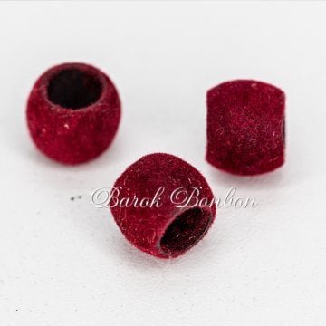 KADİFE DELİKLİ BONCUK 25 ADET BORDO