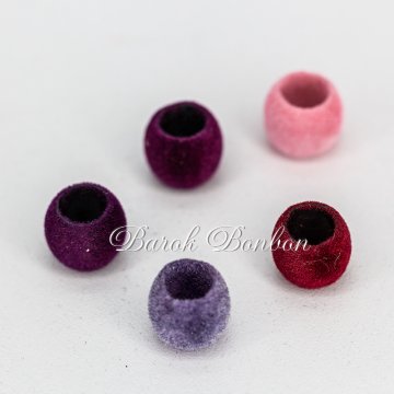 KADİFE DELİKLİ BONCUK 25 ADET BORDO