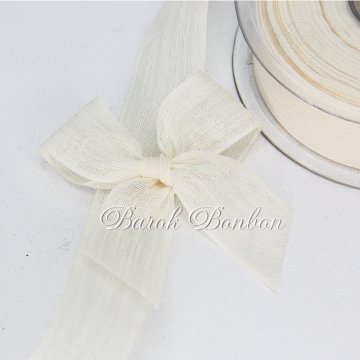 NOPELİ KURDELA KREM 2,5 CM 20 METRE